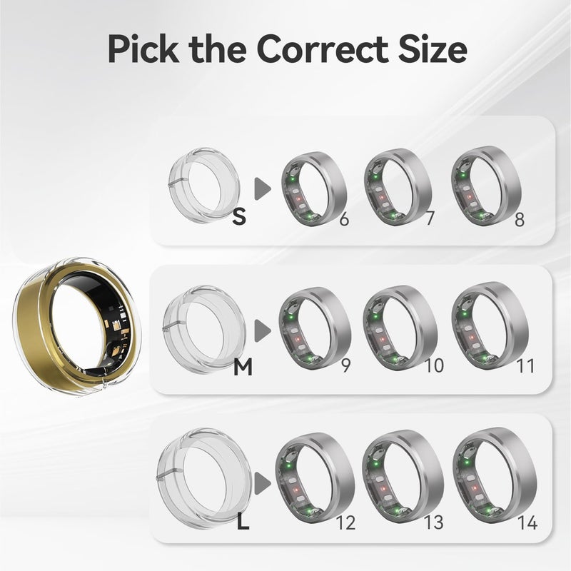 RingConn Silicone Ring Protector for Smart Ring Gen 2 - Ultra-Thin Transparent Elastic Case Smart Ring Fitness, Outdoor Camping (Size S for 6/7/8) - Image 3